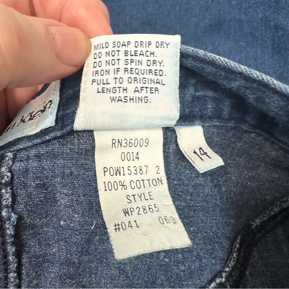 CALVIN KLEIN Vintage Sport Women's Size 14 Cotton Denim Jean Maxi Skirt … - Picture 6 of 10